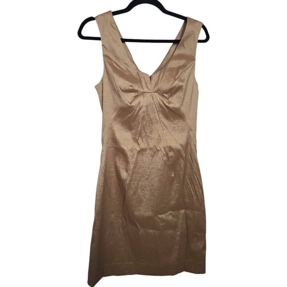 W118 By Walter Baker Size Medium Gold Shimmer Mini Dress Designer Party - Picture 1 of 5